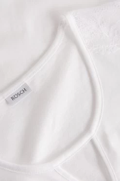 Nachthemd Mit Eleganten Spitzendetails Weiß Ärmellos 100% Baumwolle 9 Nachthemd Mit Eleganten Spitzendetails Weiß Ärmellos 100% Baumwolle -Pyjamas Für Zuhause 1233132 11710 3