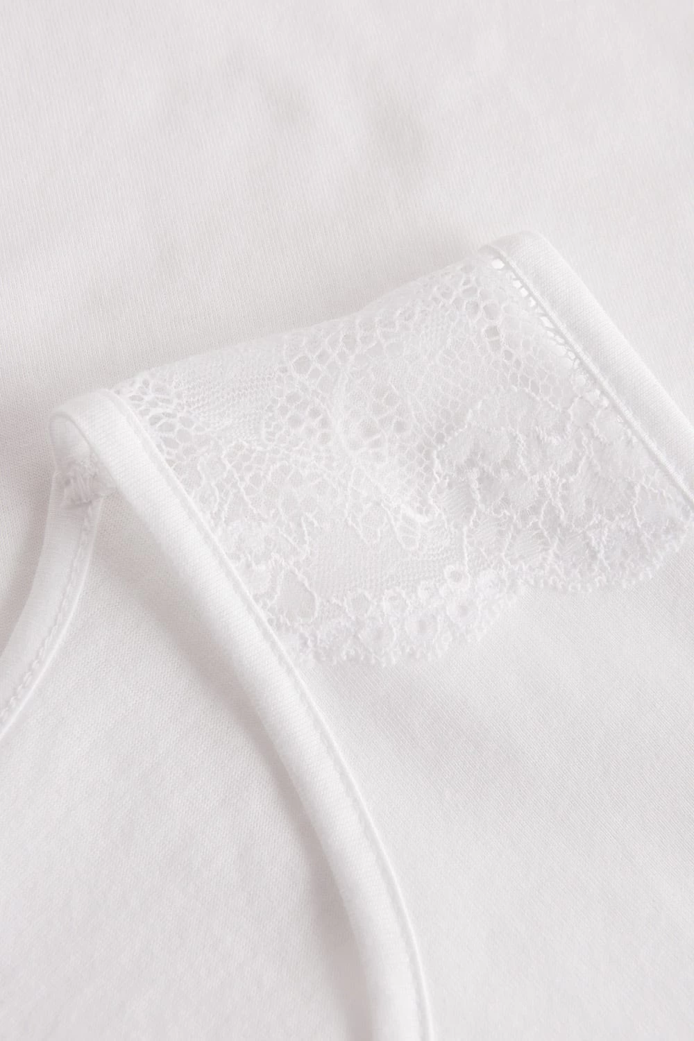 Nachthemd Mit Eleganten Spitzendetails Weiß Ärmellos 100% Baumwolle 5 Nachthemd Mit Eleganten Spitzendetails Weiß Ärmellos 100% Baumwolle - Image 5