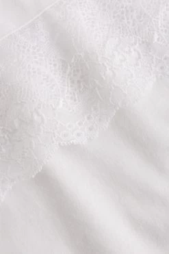 Nachthemd Mit Eleganten Spitzendetails Weiß Ärmellos 100% Baumwolle 11 Nachthemd Mit Eleganten Spitzendetails Weiß Ärmellos 100% Baumwolle -Pyjamas Für Zuhause 1233132 11710 5