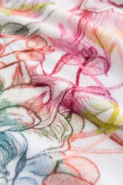 Frottee-Mantel Im Malerischen Blumendruck Taschen Baumwolle/Polyester -Pyjamas Für Zuhause 1233140 16400 5