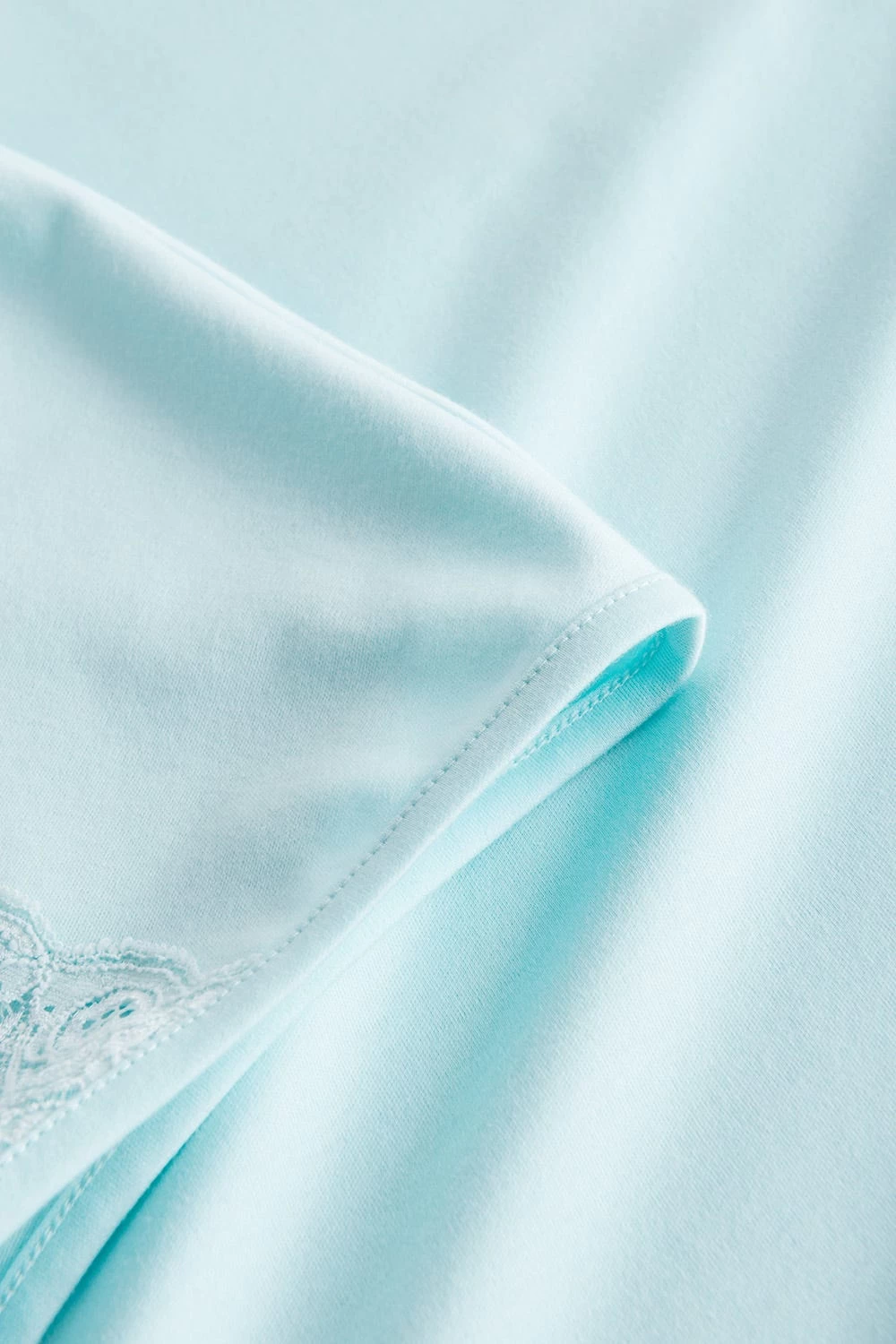 Nachthemd Mit Feinen Spitzendetails Uni Elegant 100% Baumwolle 5 Nachthemd Mit Feinen Spitzendetails Uni Elegant 100% Baumwolle - Image 5