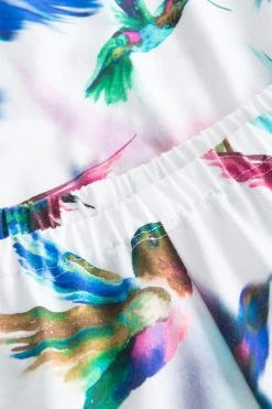 Pyjama Im Vogel-Druck Kimono Paspeln Halbarm 100% Baumwolle 13 Pyjama Im Vogel-Druck Kimono Paspeln Halbarm 100% Baumwolle -Pyjamas Für Zuhause 1233178 16855 6