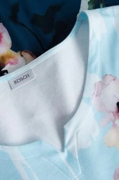 Pyjama Mit Platziertem Druck 7/8-Hose Kurzarm Baumwolle/Modal -Pyjamas Für Zuhause 1233187 16429 3