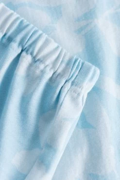 Pyjama Mit Platziertem Druck 7/8-Hose Kurzarm Baumwolle/Modal -Pyjamas Für Zuhause 1233187 16429 5