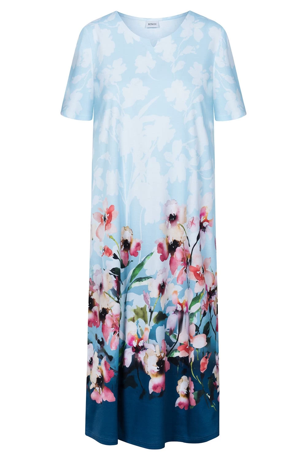 Nachtkleid Mit Platziertem Druck Kurzarm Baumwolle/Modal 2 Nachtkleid Mit Platziertem Druck Kurzarm Baumwolle/Modal - Image 2