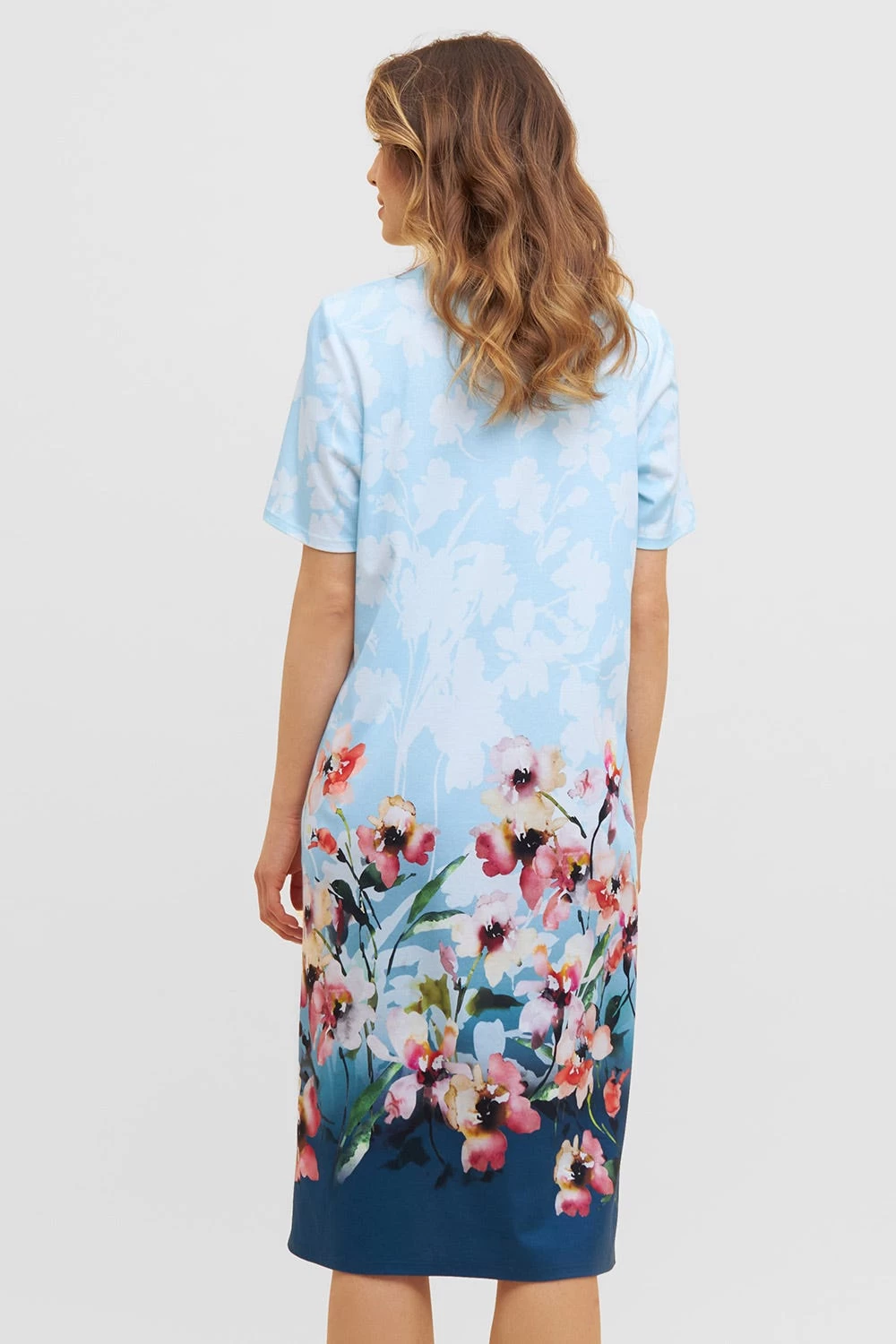 Nachtkleid Mit Platziertem Druck Kurzarm Baumwolle/Modal 3 Nachtkleid Mit Platziertem Druck Kurzarm Baumwolle/Modal - Image 3