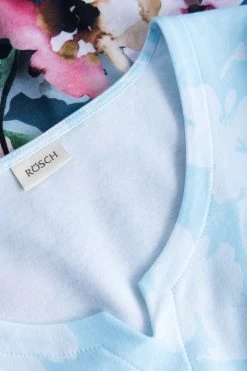 Nachtkleid Mit Platziertem Druck Kurzarm Baumwolle/Modal 9 Nachtkleid Mit Platziertem Druck Kurzarm Baumwolle/Modal -Pyjamas Für Zuhause 1233189 16429 3