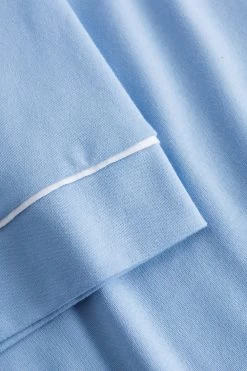 Nachthemd Im Kimono-Stil Paspeln Halbarm 100% Baumwolle -Pyjamas Für Zuhause 1233201 16361 4