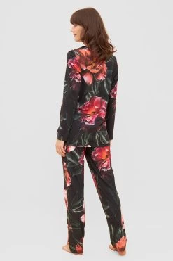 Pyjama Im Eleganten Blumendruck V-Ausschnitt Baumwolle/Modal -Pyjamas Für Zuhause 1233225 10996 2