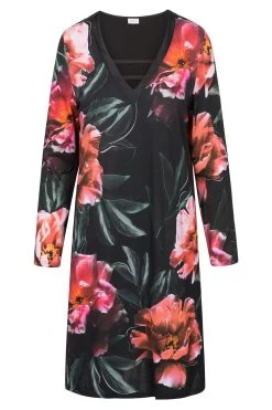 Nachthemd Im Eleganten Blumendruck V-Ausschnitt Baumwolle/Modal 7 Nachthemd Im Eleganten Blumendruck V-Ausschnitt Baumwolle/Modal -Pyjamas Für Zuhause 1233226 10996 7