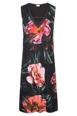 Nachtkleid Im Eleganten Blumendruck V-Ausschnitt Ärmellos Baumwolle/Modal 7 Nachtkleid Im Eleganten Blumendruck V-Ausschnitt Ärmellos Baumwolle/Modal -Pyjamas Für Zuhause 1233228 10996 1