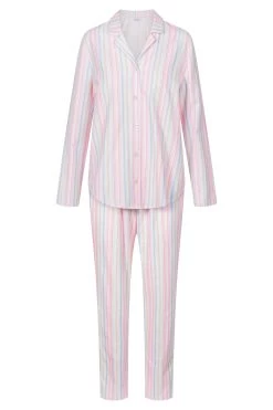 Pyjama Im Herrenhemd-Stil Streifen Flanell Winter Warm 100% Baumwolle -Pyjamas Für Zuhause 1233262 11673 1