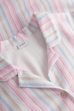 Pyjama Im Herrenhemd-Stil Streifen Flanell Winter Warm 100% Baumwolle -Pyjamas Für Zuhause 1233262 11673 3