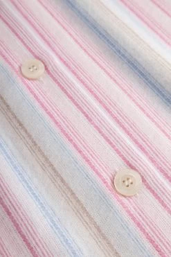 Pyjama Im Herrenhemd-Stil Streifen Flanell Winter Warm 100% Baumwolle -Pyjamas Für Zuhause 1233262 11673 4