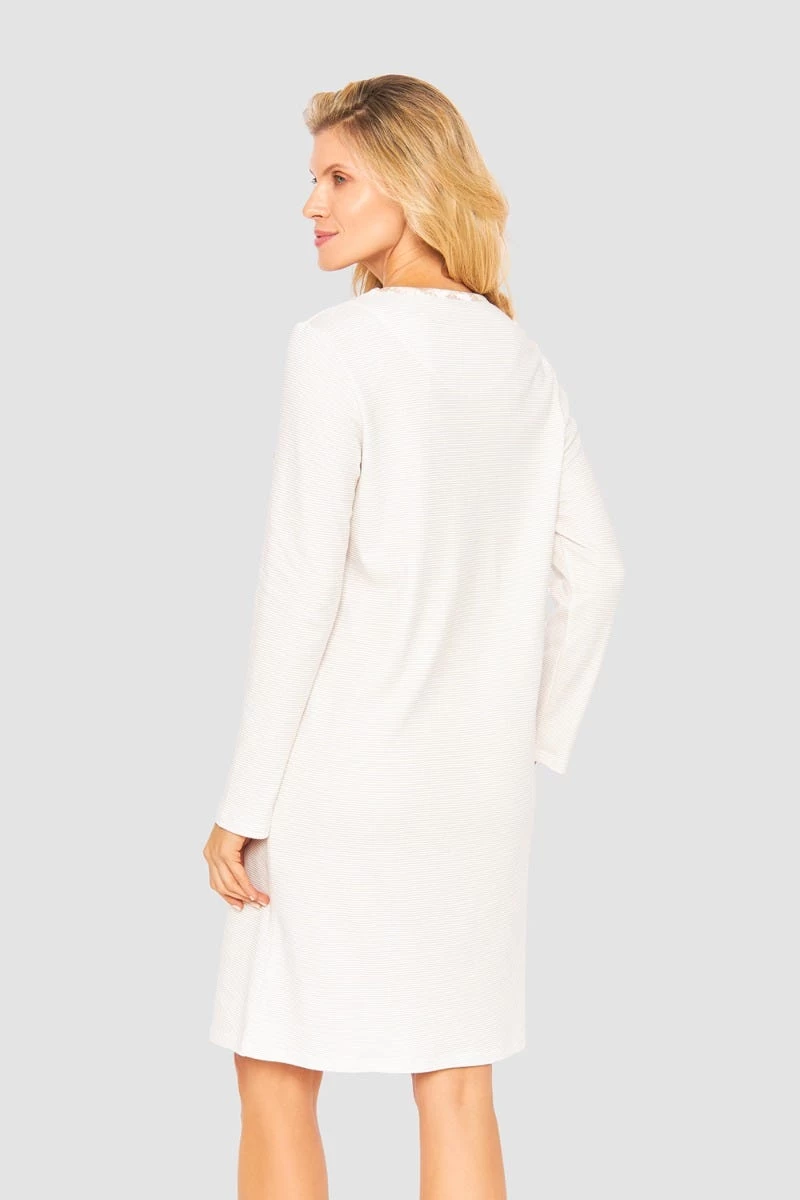 Nachthemd Im Mustermix Brusttasche Winter Warm 100% Baumwolle 2 Nachthemd Im Mustermix Brusttasche Winter Warm 100% Baumwolle - Image 2