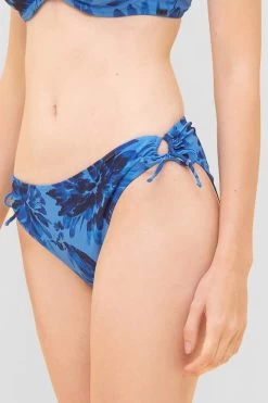 Bikini Hose Im Blauen Blüten-Druck Bänder Recyceltes Polyester/Elasthan -Pyjamas Für Zuhause 1235504 11573 0518 1