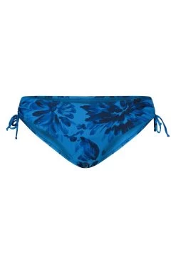 Bikini Hose Im Blauen Blüten-Druck Bänder Recyceltes Polyester/Elasthan