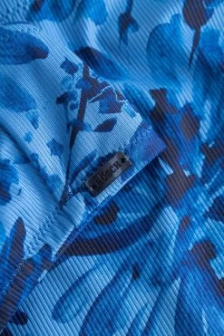 Bikini Oberteil Im Blauen Blüten-Druck Bralette Modern Recyceltes Polyester/Elasthan -Pyjamas Für Zuhause 1235506 11573 4