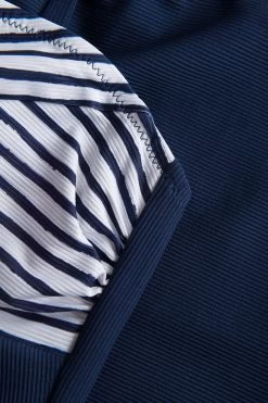 Bandeau Badeanzug Mit Gestreifter Blende Ripp Recyceltes Polyester/Elasthan 9 Bandeau Badeanzug Mit Gestreifter Blende Ripp Recyceltes Polyester/Elasthan -Pyjamas Für Zuhause 1235507 10063 3