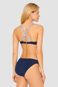 Bikini Oberteil Mit Streifen-Details Ripp überkreuzt Recyceltes Polyester/Elasthan -Pyjamas Für Zuhause 1235509 10063 2