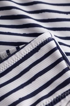 Bikini Hose Im Streifen-Druck V-Optik Ripp Recyceltes Polyester/Elasthan -Pyjamas Für Zuhause 1235511 16822 4