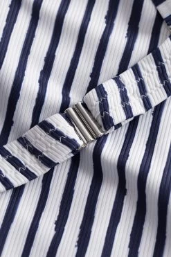 Bikini Oberteil Im Streifen-Druck Raffungen Bügel Recyceltes Polyester/Elasthan -Pyjamas Für Zuhause 1235512 16822 11