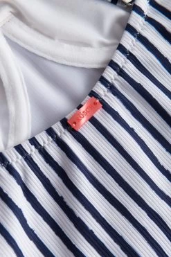 Badeanzug Im Streifen-Druck Bügel Ripp Recyceltes Polyester/Elasthan -Pyjamas Für Zuhause 1235514 16822 3