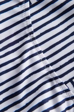 Badeanzug Im Streifen-Druck Bügel Ripp Recyceltes Polyester/Elasthan -Pyjamas Für Zuhause 1235514 16822 4