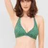 Neckholder Bikini Oberteil Im Leo-Druck Recyceltes Polyamid/Elasthan