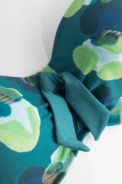 Bandeau-Bikini-Oberteil Im Grünen Leo-Design Recyceltes Polyamid/Elasthan -Pyjamas Für Zuhause 1235526 11572 4