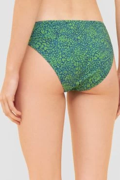 Bikini-Hose Im Leo-Druck Grün Klassisch Recyceltes Polyamid/Elasthan -Pyjamas Für Zuhause 1235527 16549 1472 1