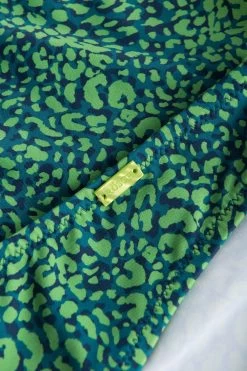 Bikini-Hose Im Leo-Druck Grün Klassisch Recyceltes Polyamid/Elasthan -Pyjamas Für Zuhause 1235527 16549 3