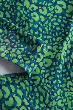 Bikini-Hose Im Leo-Druck Grün Klassisch Recyceltes Polyamid/Elasthan -Pyjamas Für Zuhause 1235527 16549 4