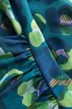 Badeanzug Im Grünen Leo-Design Wickeloptik Recyceltes Polyamid/Elasthan -Pyjamas Für Zuhause 1235529 11572 4