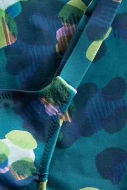 Badeanzug Im Grünen Leo-Design Wickeloptik Recyceltes Polyamid/Elasthan -Pyjamas Für Zuhause 1235529 11572 5