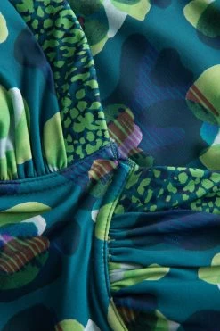 Badeanzug Im Leo-Druck-Mix Petrol Recyceltes Polyamid/Elasthan 9 Badeanzug Im Leo-Druck-Mix Petrol Recyceltes Polyamid/Elasthan -Pyjamas Für Zuhause 1235530 11572 3