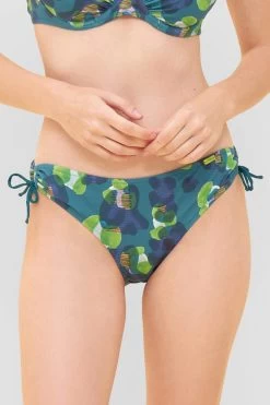 Bikini-Hose Im Grünen Leo-Design Schleifen Recyceltes Polyamid/Elasthan -Pyjamas Für Zuhause 1235532 11572 1526 1