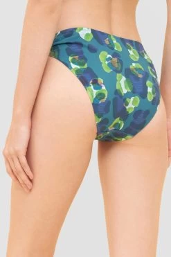 Bikini-Hose Im Grünen Leo-Design Schleifen Recyceltes Polyamid/Elasthan -Pyjamas Für Zuhause 1235532 11572 1528 1