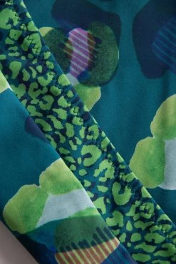 Bikini-Hose Im Leo-Druck-Mix Petrol Recyceltes Polyamid/Elasthan -Pyjamas Für Zuhause 1235533 11572 4