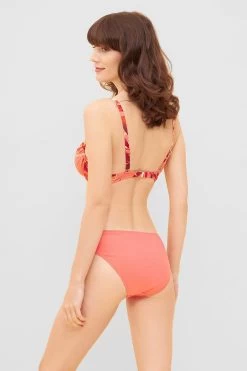 Bikini-Oberteil Im Bunten Blätter-Druck Bügel Mix & Match Recyceltes Polyamid/Elasthan -Pyjamas Für Zuhause 1235550 16364 2