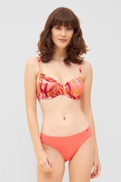 Bikini-Oberteil Im Bunten Blätter-Druck Bügel Mix & Match Recyceltes Polyamid/Elasthan -Pyjamas Für Zuhause 1235550 16364 3