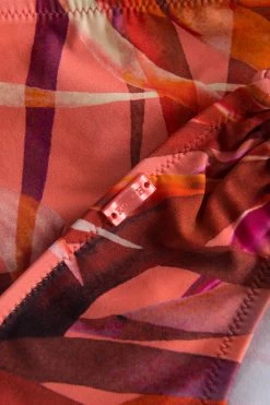 Bikini-Hose Im Bunten Blätter-Druck Binde-Bänder Recyceltes Polyamid/Elasthan -Pyjamas Für Zuhause 1235551 16364 3