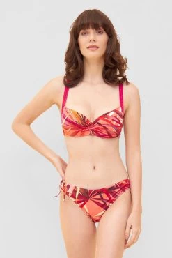 Bikini-Oberteil Mit Buntem Blätter-Druck Raffung Recyceltes Polyamid/Elasthan 10 Bikini-Oberteil Mit Buntem Blätter-Druck Raffung Recyceltes Polyamid/Elasthan -Pyjamas Für Zuhause 1235554 16364 3