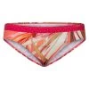 Bikini-Hose Mit Blende Blätter-Druck Tupfen Recyceltes Polyamid/Elasthan