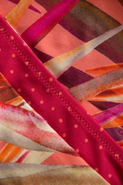Bikini-Hose Mit Blende Blätter-Druck Tupfen Recyceltes Polyamid/Elasthan -Pyjamas Für Zuhause 1235555 16364 4