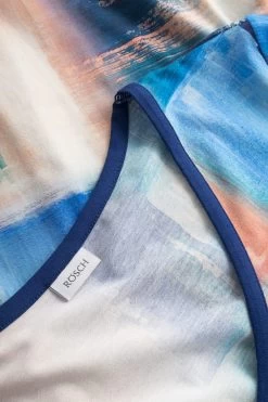 Strandkleid Im Künstlerischen Druck Bindegürtel Sommer Viskose/Elasthan -Pyjamas Für Zuhause 1235603 16078 3