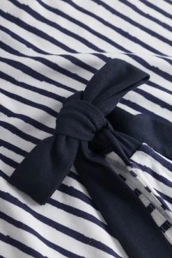 Trägerkleid Im Streifen-Druck Schleifen Strandkleid Viskose/Elasthan -Pyjamas Für Zuhause 1235604 16822 4