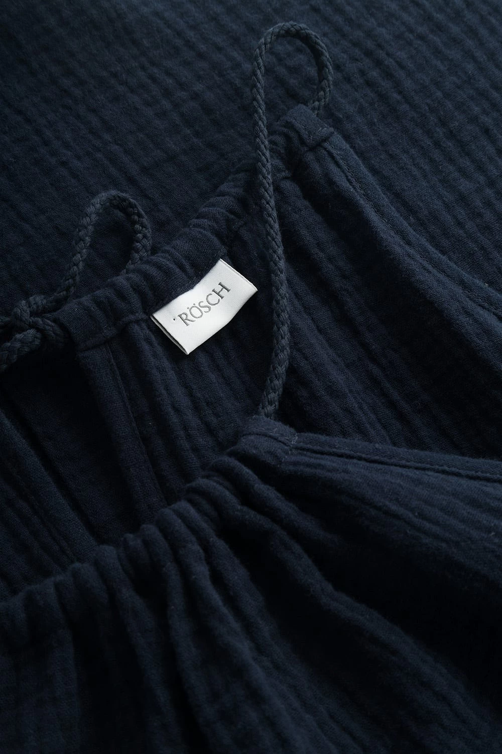 Sommerliches Set Aus Musselin Dunkelblau Top Shorts 100% Baumwolle 4 Sommerliches Set Aus Musselin Dunkelblau Top Shorts 100% Baumwolle - Image 4