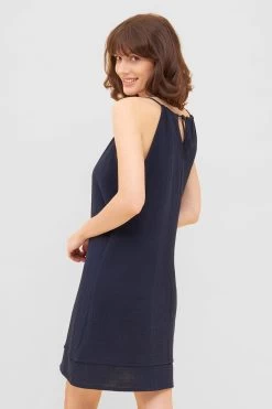 Trägerkleid Aus Musselin Dunkelblau Sommer Strandkleid 100% Baumwolle 8 Trägerkleid Aus Musselin Dunkelblau Sommer Strandkleid 100% Baumwolle -Pyjamas Für Zuhause 1235608 10063 2