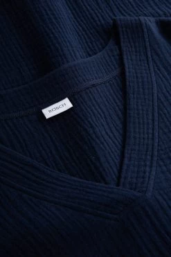 Strandkleid Aus Musselin Dunkelblau Sommer 3/4-Arm 100% Baumwolle -Pyjamas Für Zuhause 1235609 10063 3